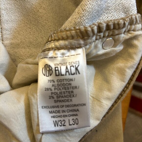 Men's Vintage Genes Black  Slim Fit Tan Jeans 32"Wx30"L - Picture 9 of 9